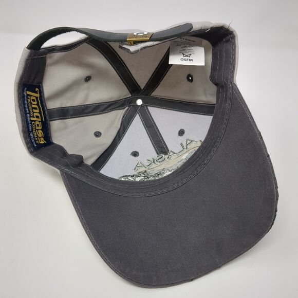 Alaska Slideback Hat Gray One Size Adjustable Embroidered Patriotic Tonqass - Picture 7 of 10
